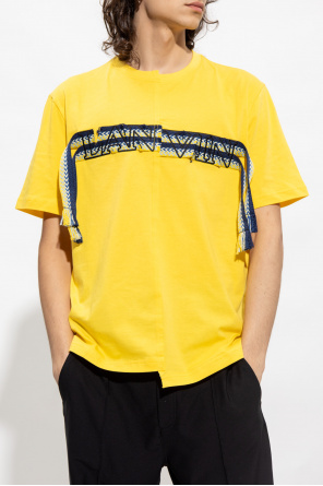 Tシャツ・カットソー LANVIN Men Sweater RMSS0004J212A24514 YELLOW shirt with logo Lanvin - Yellow T - SchaferandweinerShops GQ